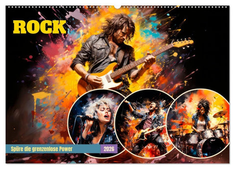 ROCK Spüre die grenzenlose Power (Wandkalender 2026 DIN A2 quer), CALVENDO Monatskalender