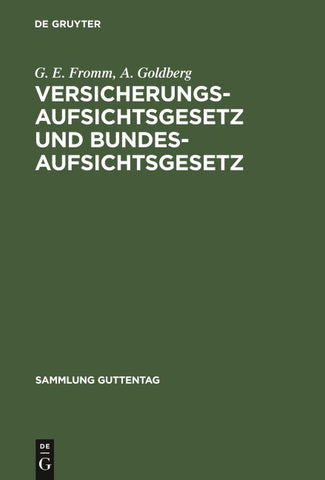 Versicherungsaufsichtsgesetz und Bundesaufsichtsgesetz