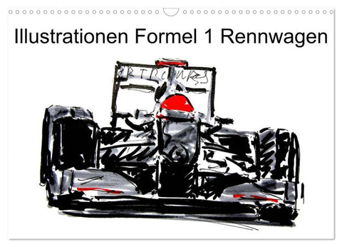 Illustrationen Formel 1 Rennwagen (Wandkalender 2026 DIN A3 quer), CALVENDO Monatskalender