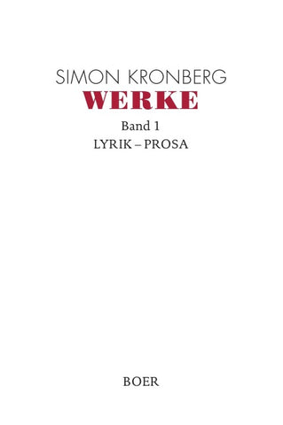 Werke, Band 1