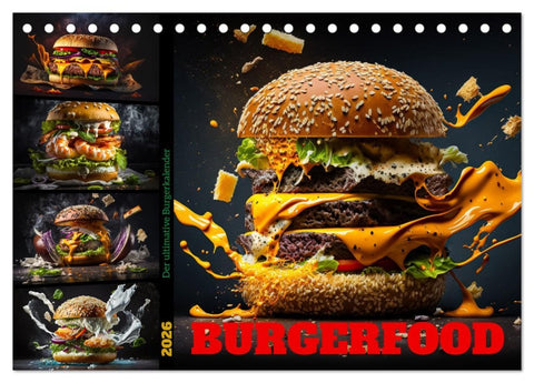Burgerfood (Tischkalender 2026 DIN A5 quer), CALVENDO Monatskalender