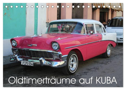 Oldtimerträume auf KUBA (Tischkalender 2027 DIN A5 quer), CALVENDO Monatskalender