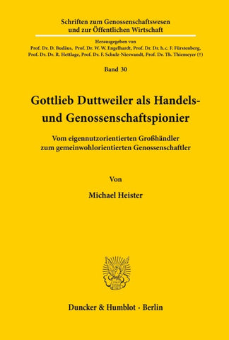 Gottlieb Duttweiler als Handels- und Genossenschaftspionier.