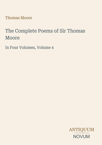 The Complete Poems of Sir Thomas Moore