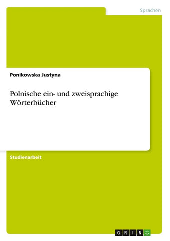 Polnische ein- und zweisprachige Wörterbücher