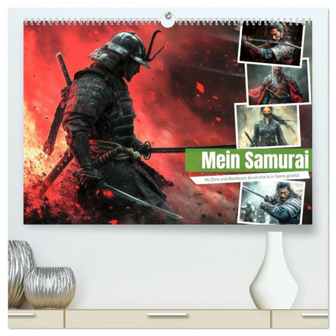 Mein Samurai (hochwertiger Premium Wandkalender 2027 DIN A2 quer), Kunstdruck in Hochglanz