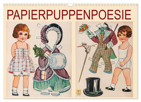 Papierpuppenpoesie (Wandkalender 2027 DIN A3 quer), CALVENDO Monatskalender