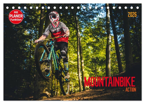 Mountainbike Action (Tischkalender 2026 DIN A5 quer), CALVENDO Monatskalender