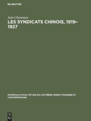 Les syndicats chinois, 1919–1927