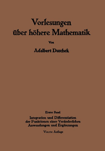 Vorlesungen über höhere Mathematik