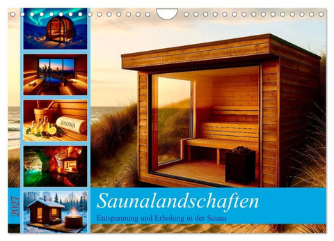 Saunalandschaften (Wandkalender 2027 DIN A4 quer), CALVENDO Monatskalender