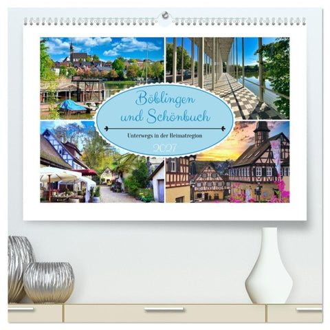 Böblingen und Schönbuch (hochwertiger Premium Wandkalender 2027 DIN A2 quer), Kunstdruck in Hochglanz