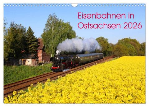 Eisenbahnen in Ostsachsen 2026 (Wandkalender 2026 DIN A3 quer), CALVENDO Monatskalender