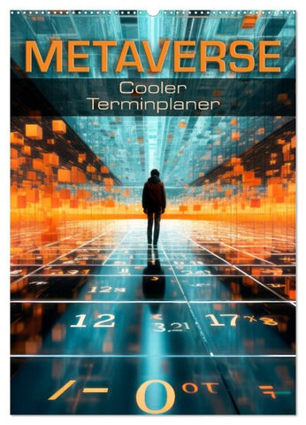 METAVERSE Cooler Terminplaner (Wandkalender 2027 DIN A2 hoch), CALVENDO Monatskalender