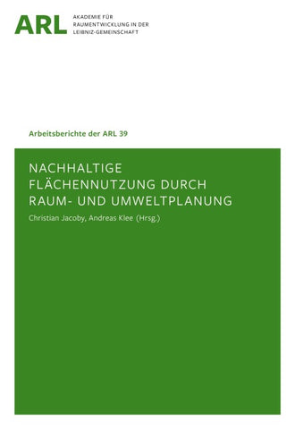 Nachhaltige Flächennutzung durch Raum- und Umweltplanung