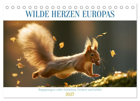 Wilde Herzen Europas (Tischkalender 2027 DIN A5 quer), CALVENDO Monatskalender