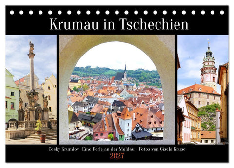 Krumau in Tschechien (Tischkalender 2027 DIN A5 quer), CALVENDO Monatskalender