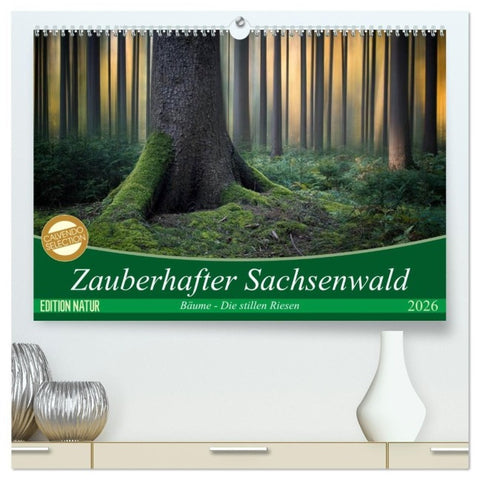 Zauberhafter Sachsenwald (hochwertiger Premium Wandkalender 2026 DIN A2 quer), Kunstdruck in Hochglanz