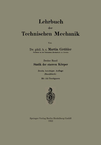 Lehrbuch der Technischen Mechanik