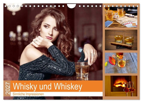 Whisky und Whiskey 2027. Sinnliche Impressionen (Wandkalender 2027 DIN A4 quer), CALVENDO Monatskalender