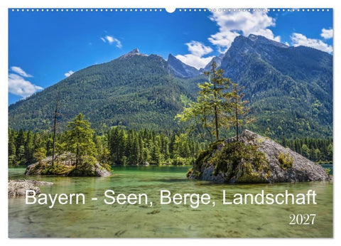 Bayern - Seen, Berge, Landschaft (Wandkalender 2027 DIN A2 quer), CALVENDO Monatskalender