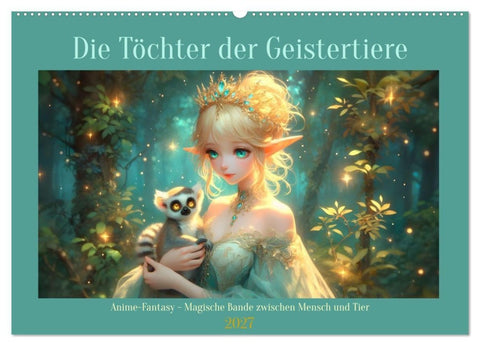 Die Töchter der Geistertiere (Wandkalender 2027 DIN A2 quer), CALVENDO Monatskalender