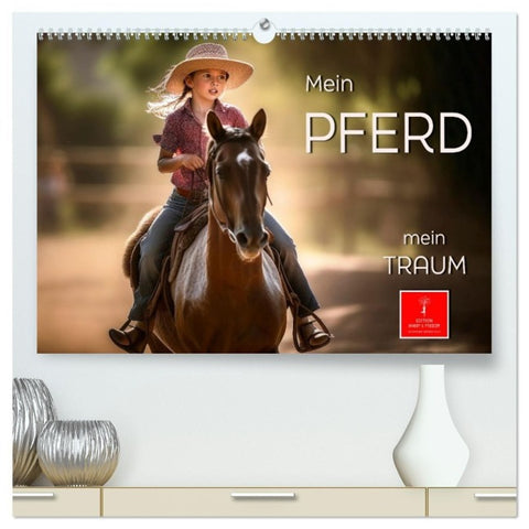 Mein Pferd - mein Traum (hochwertiger Premium Wandkalender 2027 DIN A2 quer), Kunstdruck in Hochglanz