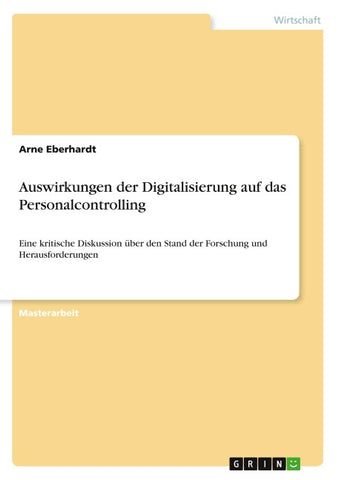 Auswirkungen der Digitalisierung auf das Personalcontrolling