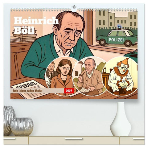 Heinrich Böll (hochwertiger Premium Wandkalender 2027 DIN A2 quer), Kunstdruck in Hochglanz