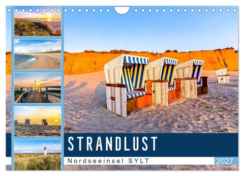 STRANDLUST Nordseeinsel Sylt (Wandkalender 2027 DIN A4 quer), CALVENDO Monatskalender