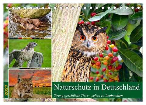 Naturschutz in Deutschland (Tischkalender 2027 DIN A5 quer), CALVENDO Monatskalender
