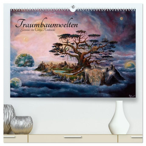Traumbaumwelten - Gemälde von Conny Krakowski (hochwertiger Premium Wandkalender 2027 DIN A2 quer), Kunstdruck in Hochglanz