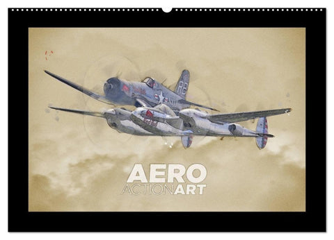 Aero Action Art - Luftfahrt Kunst (Wandkalender 2027 DIN A2 quer), CALVENDO Monatskalender