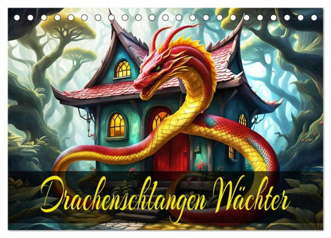 Drachenschlangen Wächter (Tischkalender 2027 DIN A5 quer), CALVENDO Monatskalender