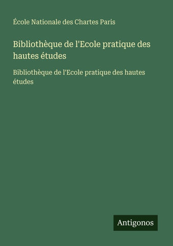 Bibliothèque de l'Ecole pratique des hautes études
