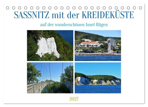 Sassnitz mit der Kreideküste (Tischkalender 2027 DIN A5 quer), CALVENDO Monatskalender
