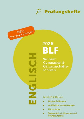 Prüfungsheft & Training – 2026 BLF Englisch – Sachsen – Original-Prüfungen und Lösungen