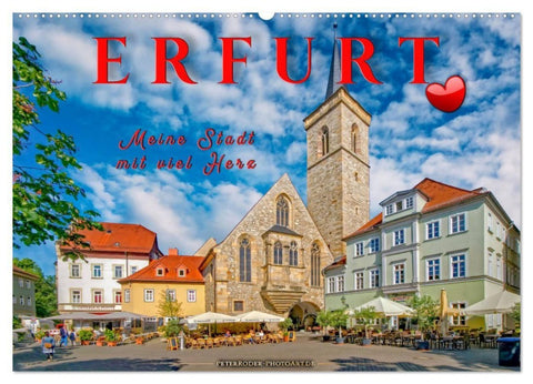 Erfurt - meine Stadt mit viel Herz (Wandkalender 2027 DIN A2 quer), CALVENDO Monatskalender
