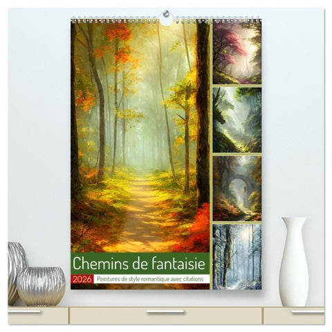 Chemins de fantaisie  (Calendrier mural 2026 DIN A2 horizontal) calendrier de bureau