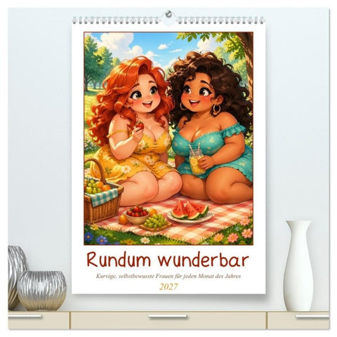 Rundum wunderbar (hochwertiger Premium Wandkalender 2027 DIN A2 hoch), Kunstdruck in Hochglanz