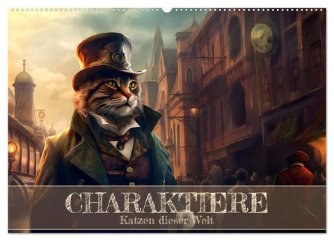 Charaktiere Katzen dieser Welt (Wandkalender 2027 DIN A2 quer), CALVENDO Monatskalender