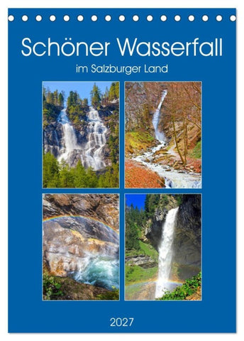 Schöner Wasserfall (Tischkalender 2027 DIN A5 hoch), CALVENDO Monatskalender