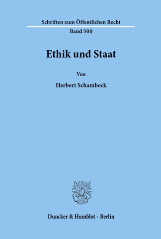 Ethik und Staat.