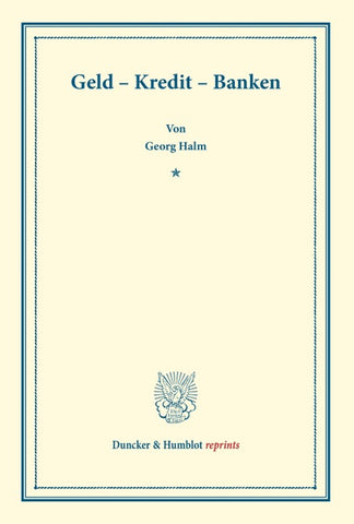 Geld - Kredit - Banken