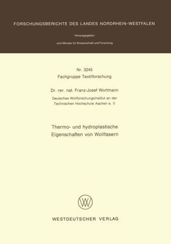 Thermo- und hydroplastische Eigenschaften von Wollfasern