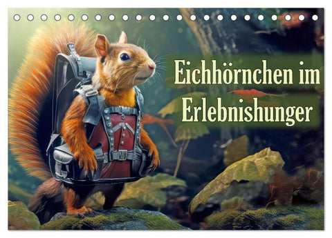 Eichhörnchen im Erlebnishunger (Tischkalender 2027 DIN A5 quer), CALVENDO Monatskalender