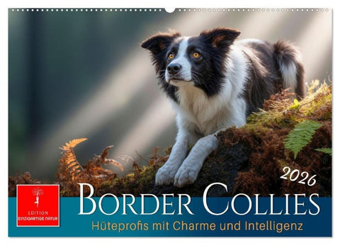Border Collies Hüteprofis (Wandkalender 2026 DIN A2 quer), CALVENDO Monatskalender