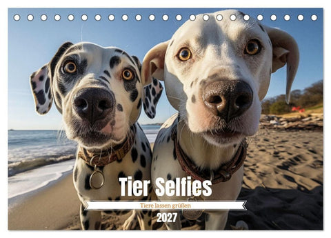Tier Selfies (Tischkalender 2027 DIN A5 quer), CALVENDO Monatskalender