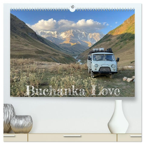 UAZ 452 Buchanka Love (hochwertiger Premium Wandkalender 2027 DIN A2 quer), Kunstdruck in Hochglanz