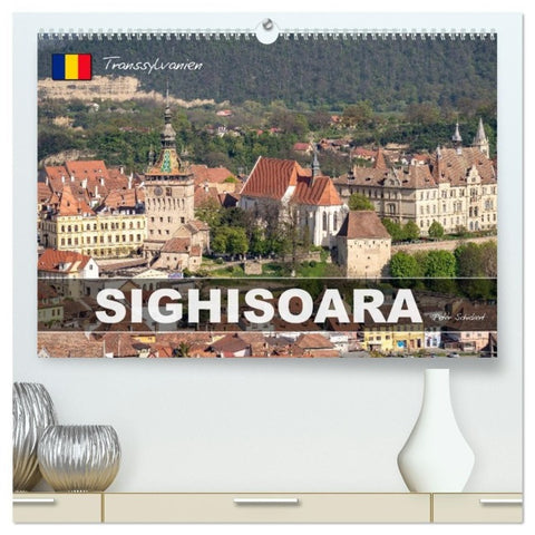 Transsylvanien - Sighisoara (hochwertiger Premium Wandkalender 2027 DIN A2 quer), Kunstdruck in Hochglanz
